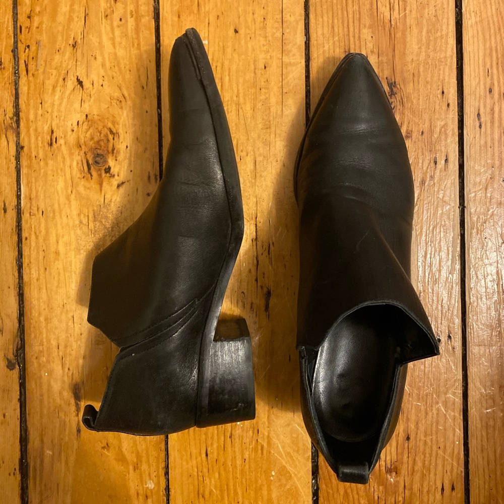 Marc Fisher Black Low Ankle Boots
